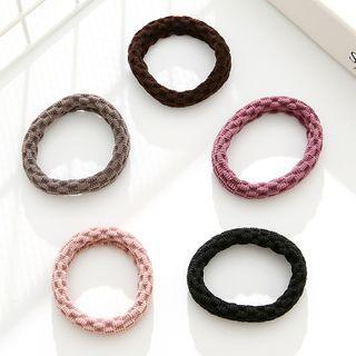 Nylon Hair Tie Black & Brown & Pink - One Size