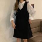 V-neck Sleeveless Dress / Plain Shirt