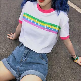 Printed Logo Short Sleeve T-shirt White - One Size