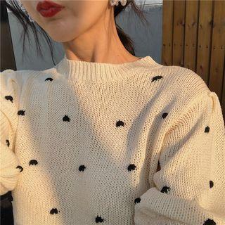 Dot Short-sleeve Knit Top