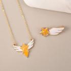 Alloy Flying Star Pendant Necklace / Brooch