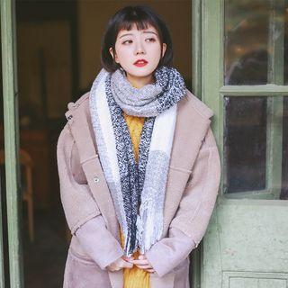 Melange Fringed Neck Scarf