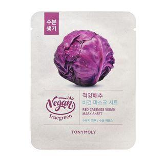 Tonymoly - Truegreen Vegan Mask Sheet - 5 Types Red Cabbage