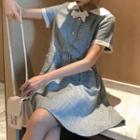Short-sleeve / Sleeveless Tweed Dress