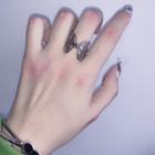 Butterfly Alloy Ring Silver - 1.7cm