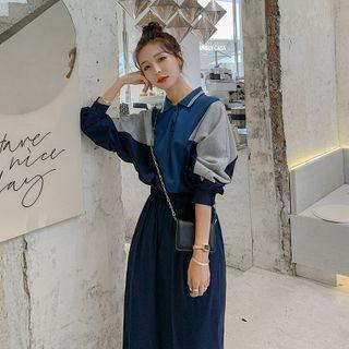 Panel Lapel Dress