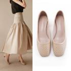 Perforated Genuine Leather Pumps