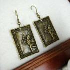 Copper Angel Stamp Earrings Copper - One Size