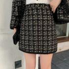 Tweed Mini Fitted Skirt