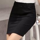 Lace-trim Miniskirt