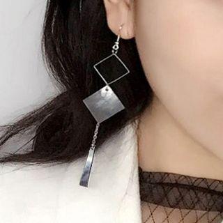 Diamond Shaped Non-matching Drop Earrings