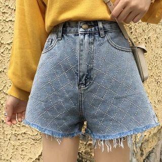 Denim Rhinestone Shorts