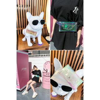 Snap-button Clear Waist Bag