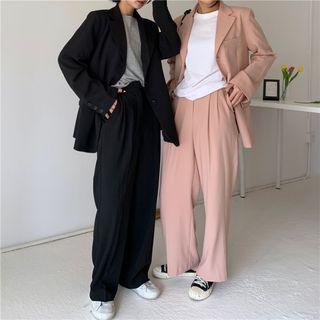 Single-breasted Blazer / Wide-leg Pants