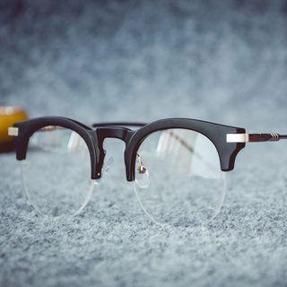 Cut Out Frame Retro Clear Lens Glasses