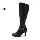 Buckle-trim Knee-high Boots