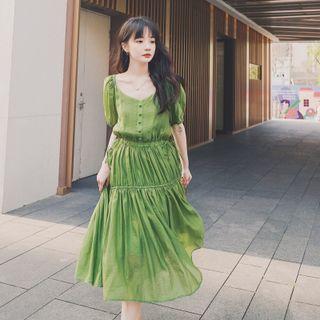V-neck Cake Dress
