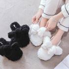 Ribbon Fleece Slippers