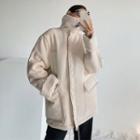 Fleece-lining Loose-fit Coat