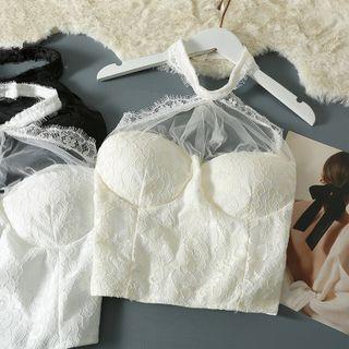 Patchwork Lace Halter Top