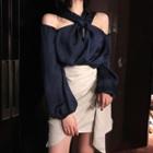 Cold Shoulder Blouse / Pencil Skirt