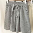 Plain Drawstring Running Shorts