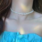 Faux Pearl Choker 1 Piece - Necklace - White - One Size