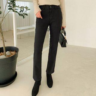Straight-cut Black Pants