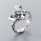 925 Sterling Silver Butterfly Open Ring S925 Silver - Ring - One Size