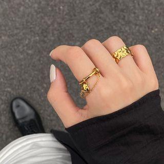 Textured / Chained Alloy Open Ring