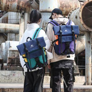 Color Block Panel Backpack