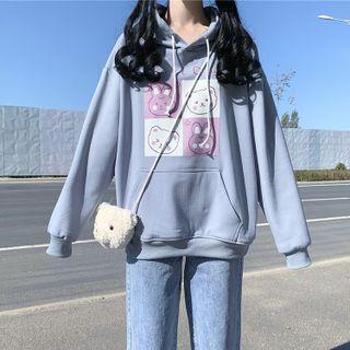 Hooded Cute Print Sweatshirt