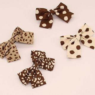 Polka Dot / Leopard Print Bow Hair Clip