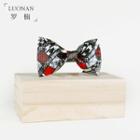 Houndstooth Panel Bow Tie