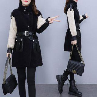 Panel Chenille Long Coat