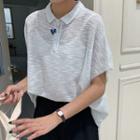 Short-sleeve Sheer Polo Shirt
