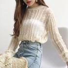 Cable Knit Sheer Sweater