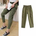 High-waist Cropped Tapered Cargo Pants
