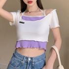 Short-sleeve T-shirt / Strappy Top