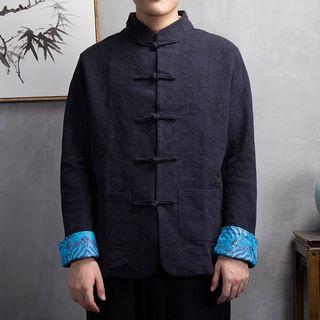 Print Panel Frog-button Jacket