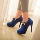 Ankle Chain High-heel Ankle Boots