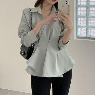 Asymmetrical Collared Blouse