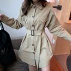 Belted Trench Coat Almond - One Size