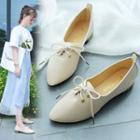Embellished Heel Pointed Lace-up Shoes
