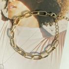 Oblong Chain Bracelet Gold - One Size