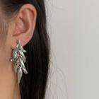 Leaf Alloy Dangle Earring 1 Pair - Silver - One Size