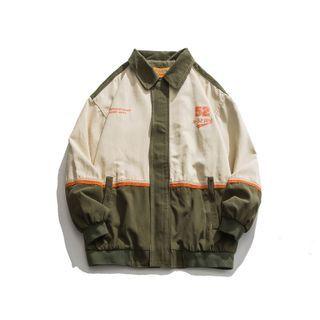 Paneled Button-up Jacket