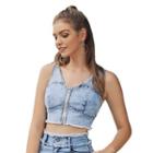 Denim Crop Tank Top