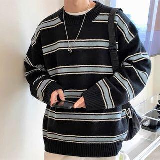 Striped Color Panel Sweater
