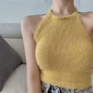 Halter-neck Knit Camisole Top